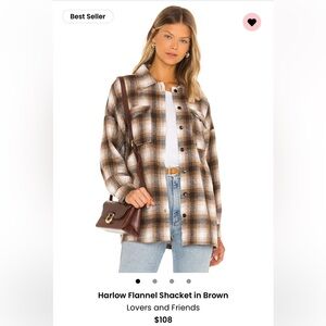 Lovers and Friends Harlow Flannel Shacket from Revolve